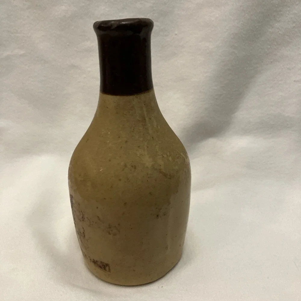 HOUSE OF TROYDON Stoneware Talc For Men Vintage Brown Crock Bottle w/ Cork